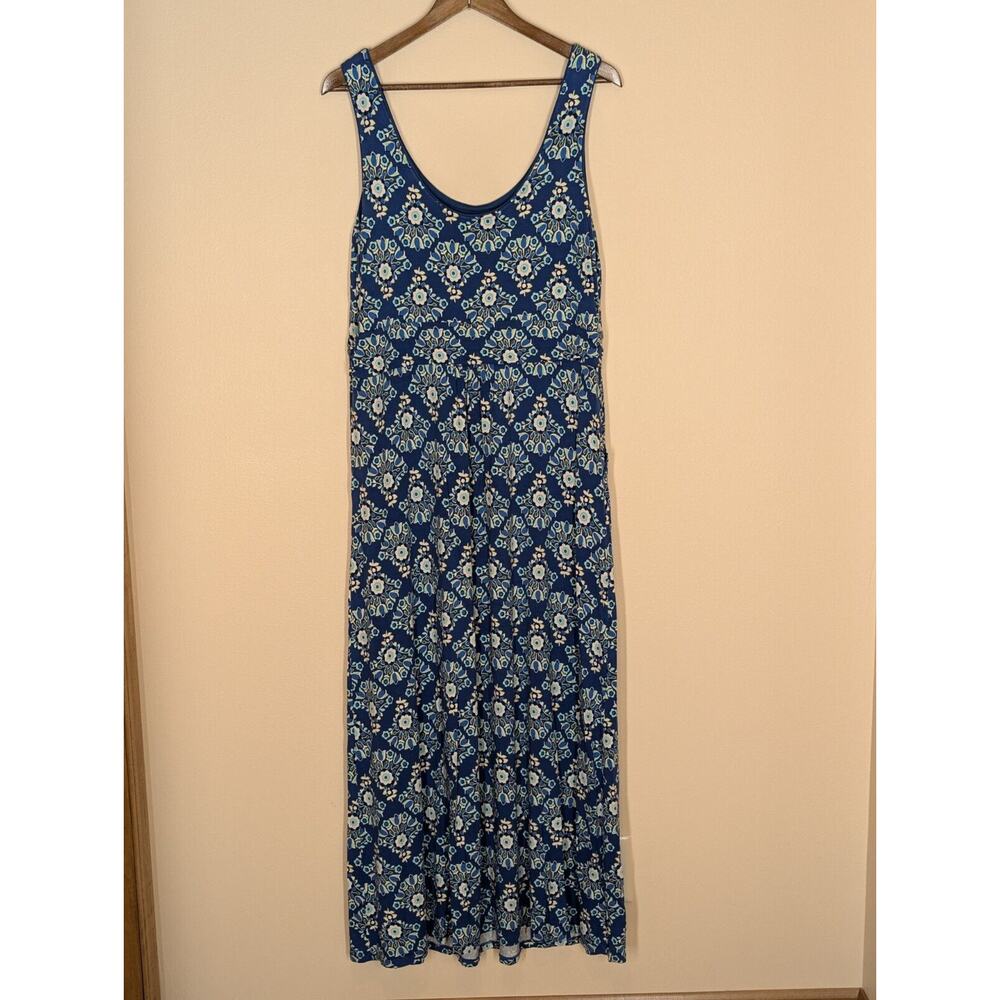 Boden Diana Royal Blue Floral Maxi Dress Sleeveless Size UK 20R/ US 16R - Picture 3 of 9